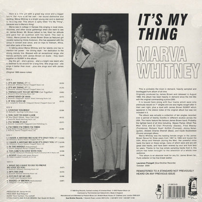 Marva Whitney : It's My Thing (2xLP, RE, 180)