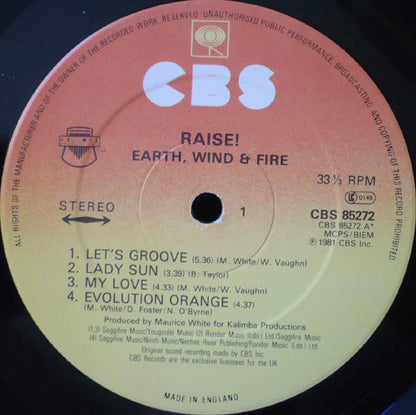 Earth, Wind & Fire : Raise! (LP, Album, Gat)