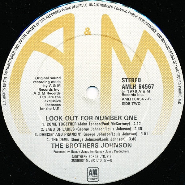 Brothers Johnson : Look Out For #1 (LP, Album)