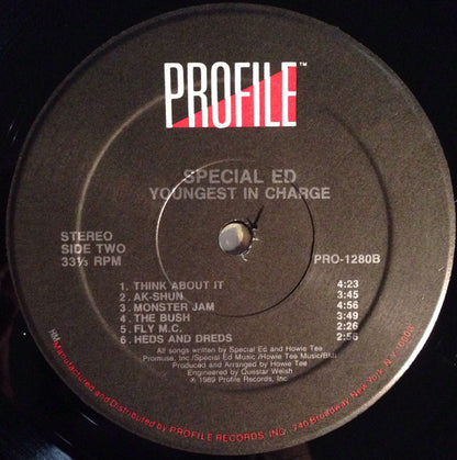 Special Ed : Youngest In Charge (LP, Album, Hau)