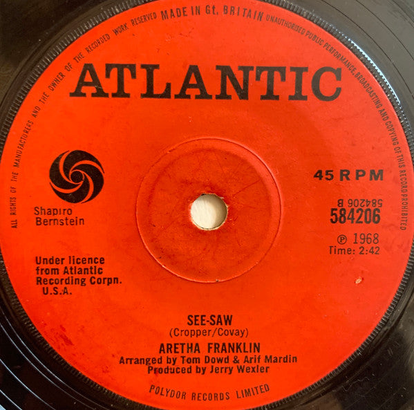 Aretha Franklin : I Say A Little Prayer (7", Single, Sol)