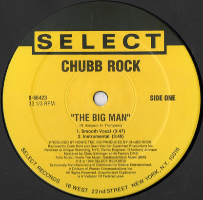 Chubb Rock : The Big Man (12", Maxi)