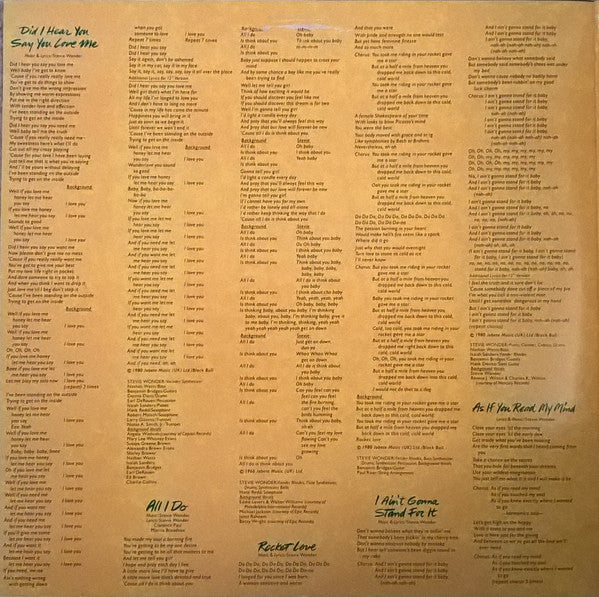 Stevie Wonder : Hotter Than July (LP, Album, RE, Gat)