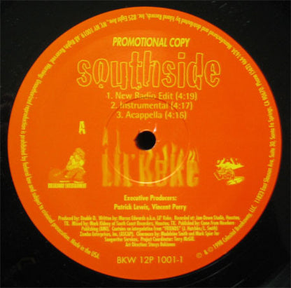Lil' Keke : Southside (12", Promo, Red)