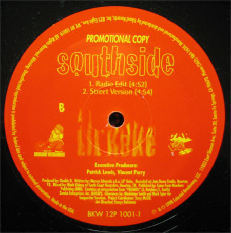 Lil' Keke : Southside (12", Promo, Red)