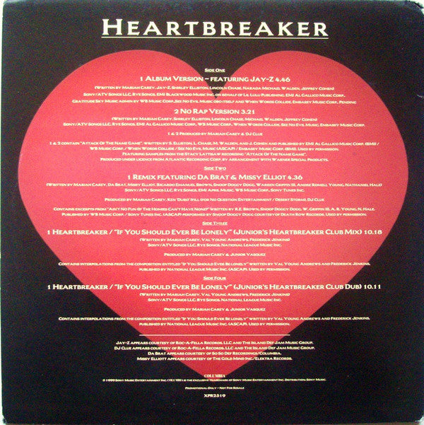 Mariah Carey : Heartbreaker (2x12", Maxi, Promo)
