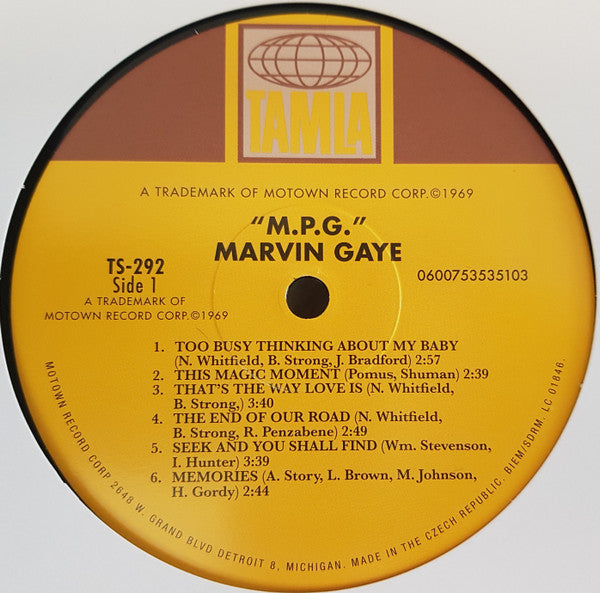Marvin Gaye : M.P.G. (LP, Album, RE)