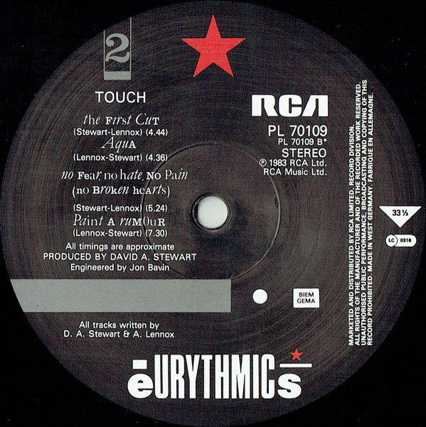 Eurythmics : Touch (LP, Album)