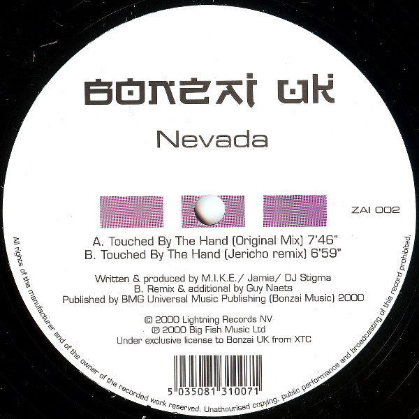 Nevada : Touched By The Hand (12")