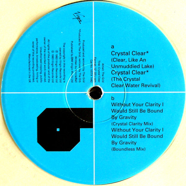 The Grid : Crystal Clear (The Orb Remixes) (12", Single, Cle)