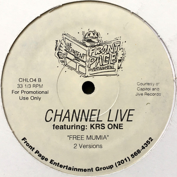 Channel Live Featuring KRS-One : Free Mumia (12", Promo)