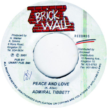 Admiral Tibbett* : Peace And Love (7")