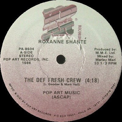 Roxanne Shanté : The Def Fresh Crew (12")