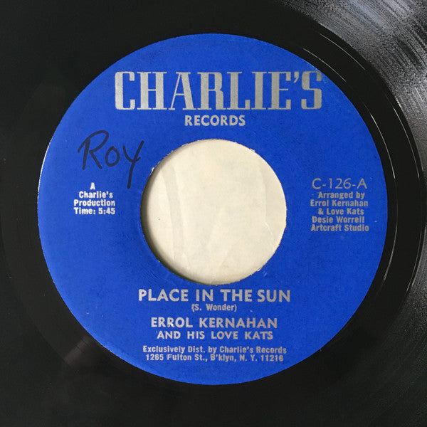 Errol Kernahan And His Love Kats : Place In The Sun / My Connie (7")