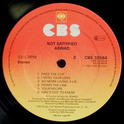 Aswad : Not Satisfied (LP, Album, RE)