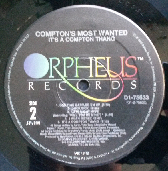 Compton's Most Wanted* : It's A Compton Thang (LP, Album, Cle)