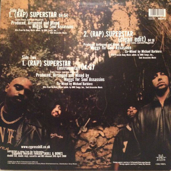 Cypress Hill : (Rap) Superstar (12", Ltd, Num, Cle)