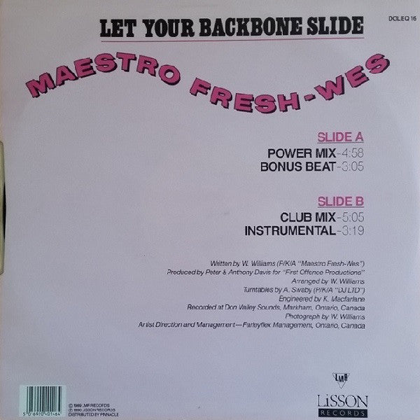 Maestro Fresh-Wes : Let Your Backbone Slide (12")