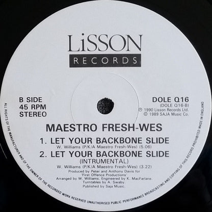 Maestro Fresh-Wes : Let Your Backbone Slide (12")