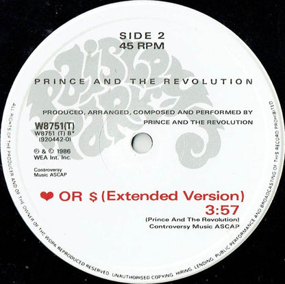 Prince And The Revolution : Kiss (Extended Version) (12", Single, PRS)