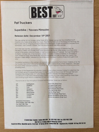 Fat Truckers : Superbike (7")