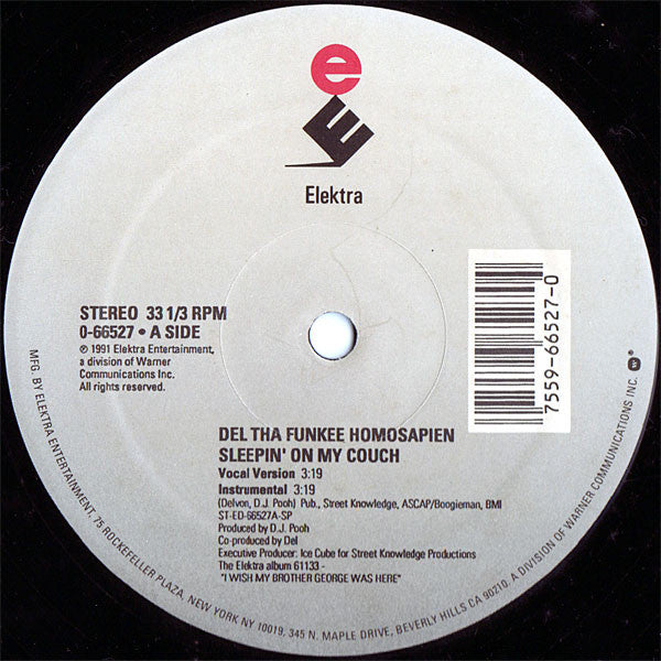 Del Tha Funkee Homosapien : Sleepin' On My Couch / Ahonetwo, Ahonetwo (12", Single)
