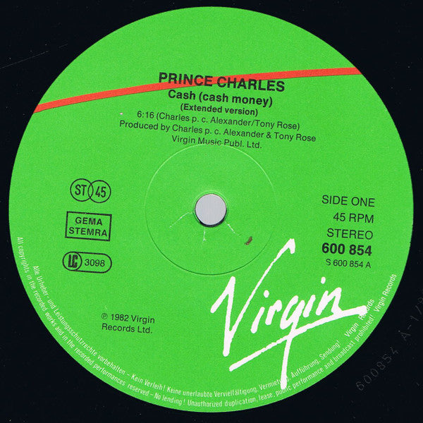 Prince Charles And The City Beat Band : Cash (Cash Money) (12", Single)
