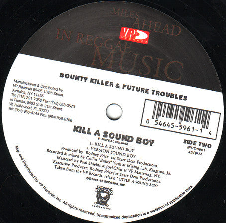 Bounty Killer, Beenie Man, Dennis Brown / Bounty Killer & Future Troubles : Revolution '96 / Kill A Sound Boy  (12")