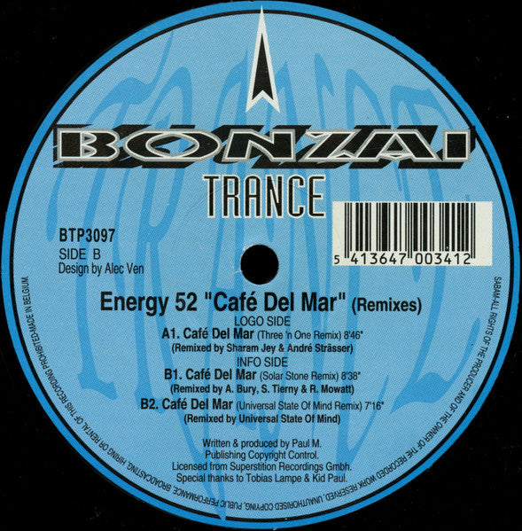 Energy 52 : Café Del Mar (Remixes) (12")