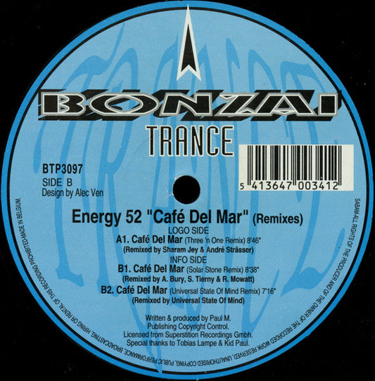 Energy 52 : Café Del Mar (Remixes) (12")