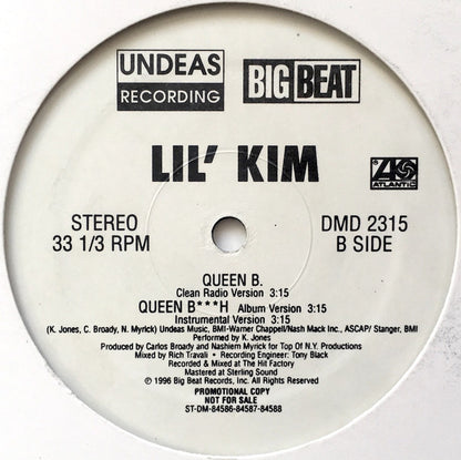 Lil' Kim Feat. Puff Daddy : No Time / Queen B (12", Single, Promo)