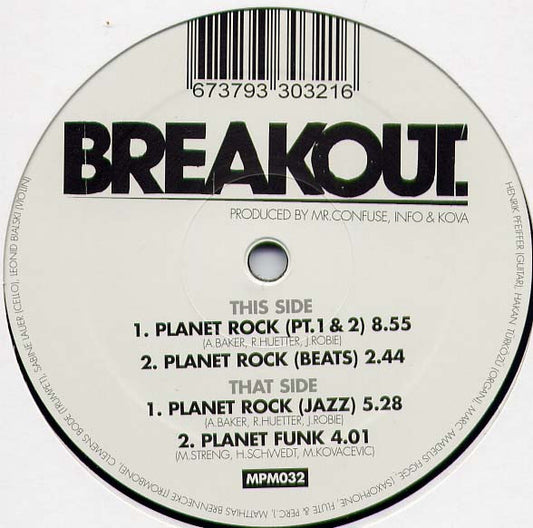 Breakout (2) : Planet Rock (12")