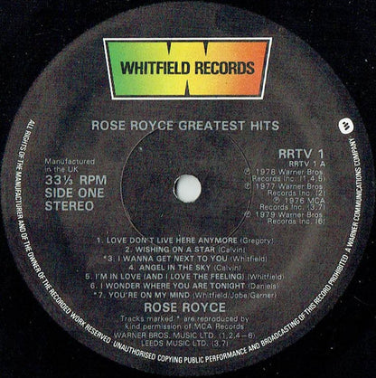 Rose Royce : Greatest Hits (LP, Comp)