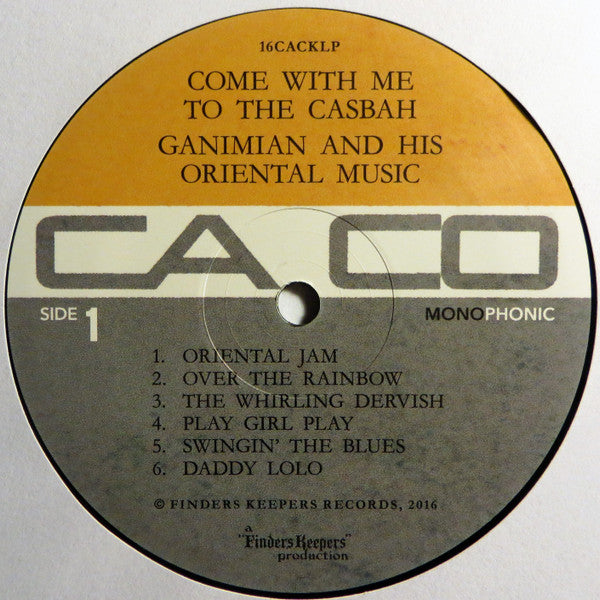 Ganimian & His Orientals : Come With Me To The Casbah (LP, RE)