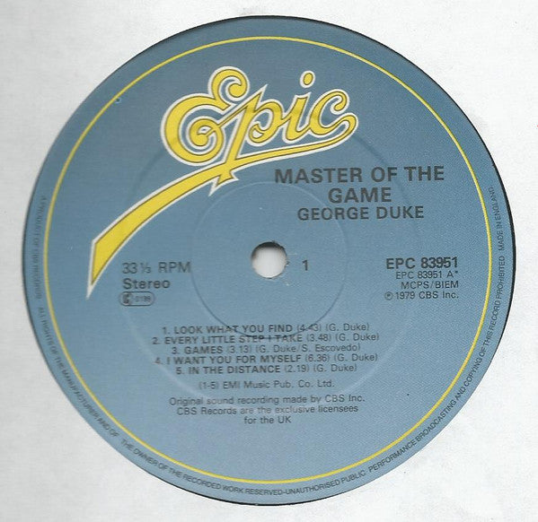 George Duke : Master Of The Game (LP, Album)