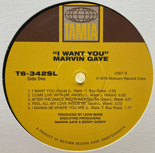 Marvin Gaye : I Want You (LP, Album, RE, 180)