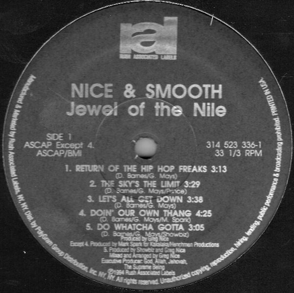 Nice & Smooth : Jewel Of The Nile (LP, Album)