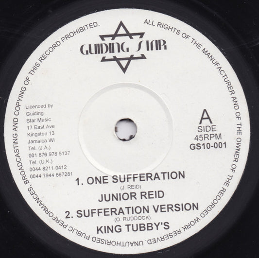 Junior Reid / Natural Vibes : One Sufferation / Sweet Sensation (10", RP)