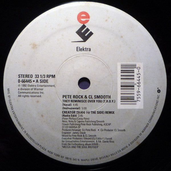 Pete Rock & C.L. Smooth : They Reminisce Over You (T.R.O.Y.) (12")