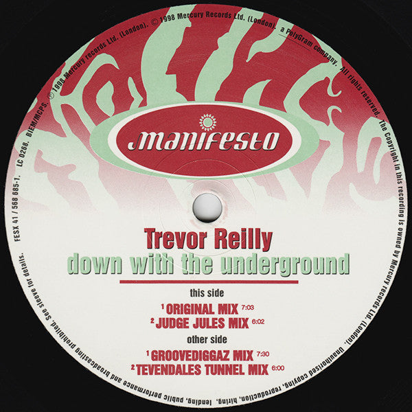 Trevor Reilly : Down With The Underground (12")