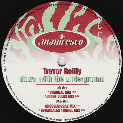 Trevor Reilly : Down With The Underground (12")
