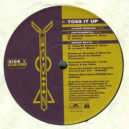 Zhigge : Toss It Up (12", Single)