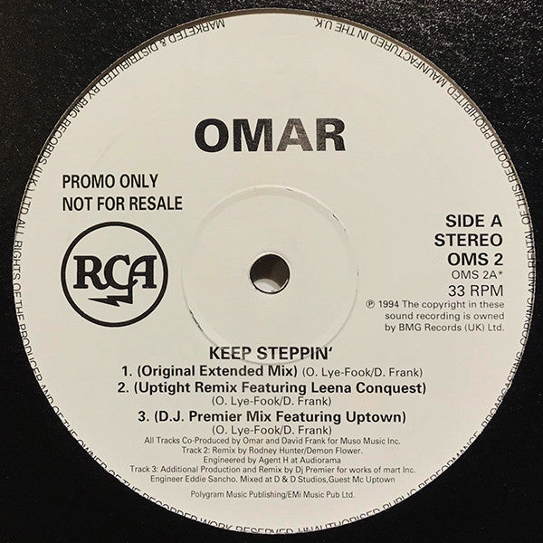 Omar : Keep Steppin' (12", Promo)