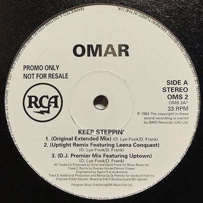 Omar : Keep Steppin' (12", Promo)