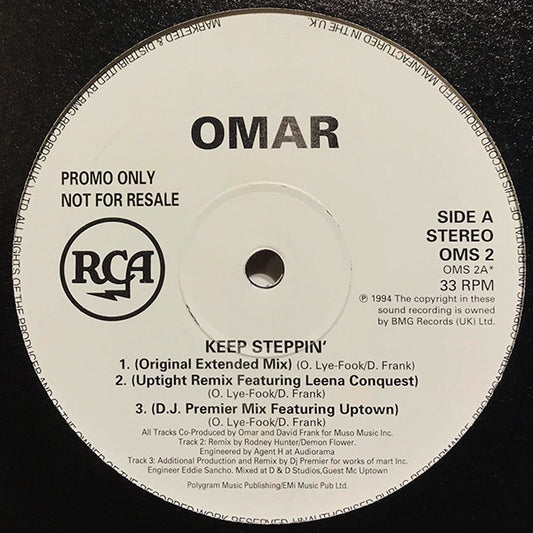 Omar : Keep Steppin' (12", Promo)