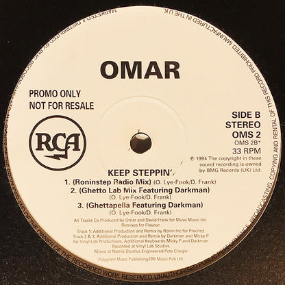 Omar : Keep Steppin' (12", Promo)