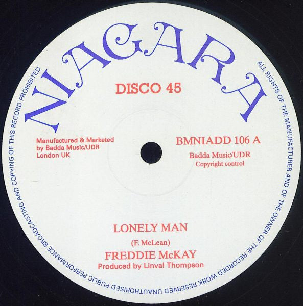 Freddie McKay : Lonely Man (12", RP)