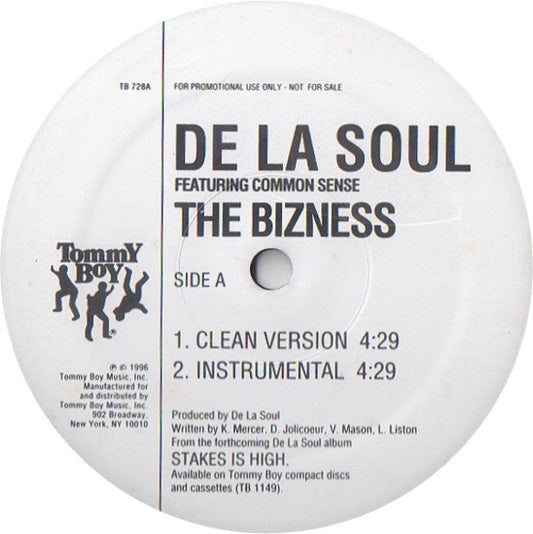 De La Soul Featuring Common : The Bizness (12", Promo)