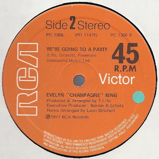 Evelyn "Champagne" King* : I Don't Know If It's Right (12", Single, Ltd)