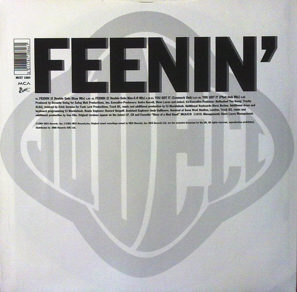 Jodeci : Feenin' (12", Single, 1/2)